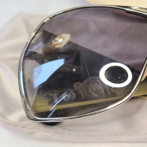 RARE Christian Dior Guacho Shield Sunglasses Early 2000's Retro Dio Sunnies - Picture 8 of 14